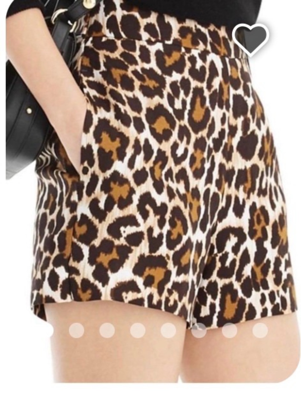 J. Crew Leopard Print High-Rise Shorts - Brown/Black/Cream